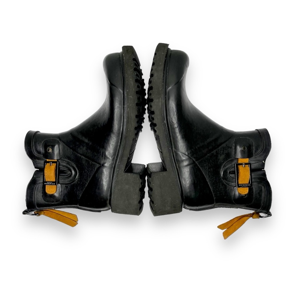 Ilse Jacobsen Black Rubber Chelsea Lug Sole Short Ankle Rain Boot 8 38 - Picture 3 of 11